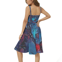 Load image into Gallery viewer, Sleeveless Square Neck Flare Hem Midi Dress
