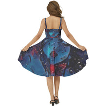 Load image into Gallery viewer, Sleeveless Square Neck Flare Hem Midi Dress