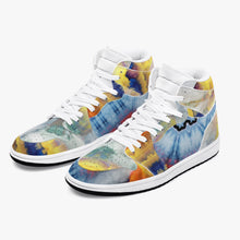 Load image into Gallery viewer, 352. New Black High-Top Leather Sneakers