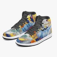 Load image into Gallery viewer, 352. New Black High-Top Leather Sneakers