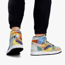 Load image into Gallery viewer, 352. New Black High-Top Leather Sneakers