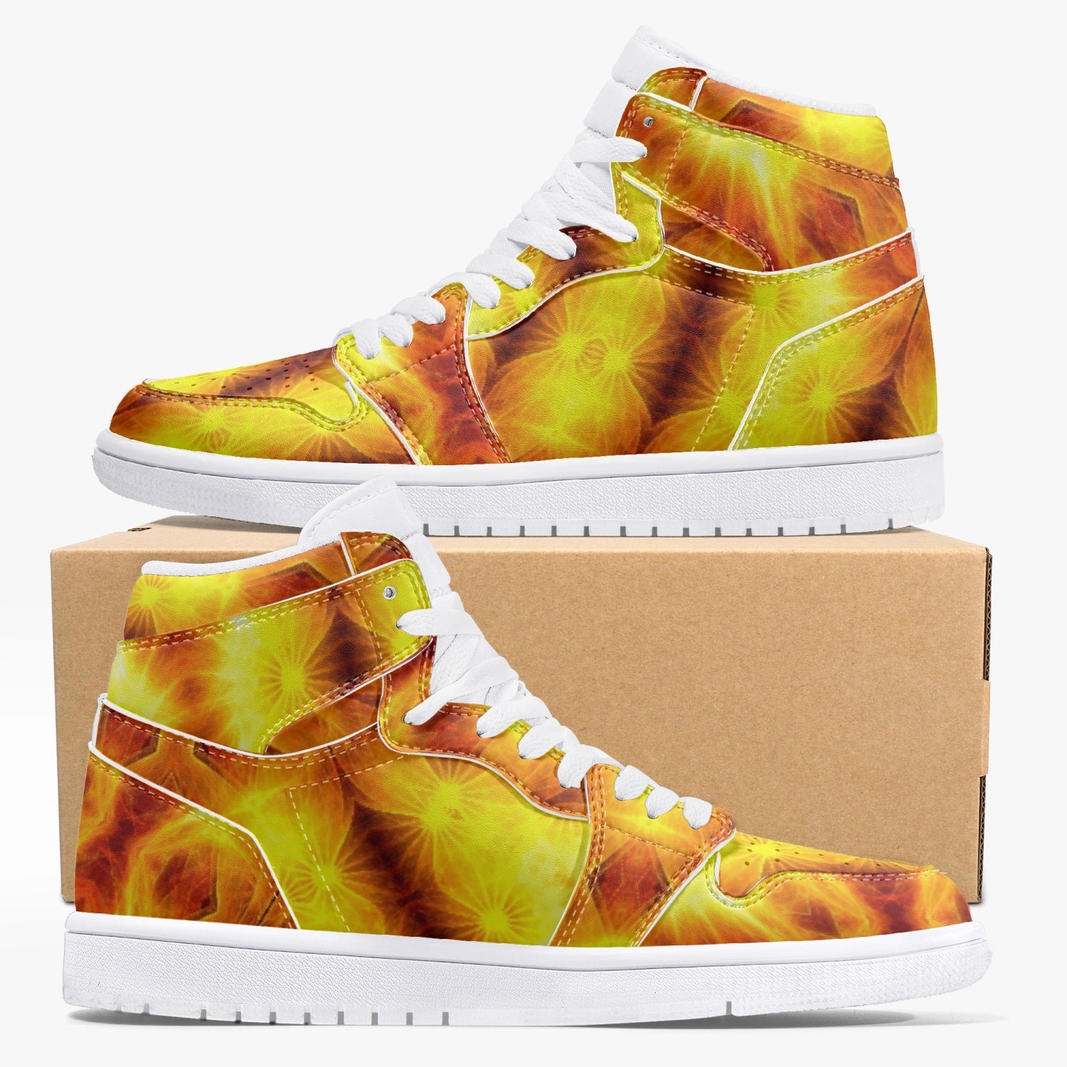 236. New High-Top Leather Sneakers - White